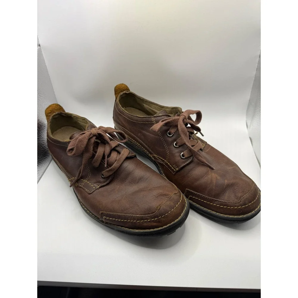 Timberland Mens Brown Leather Lace‎ Up Casual Shoes Size 10M
